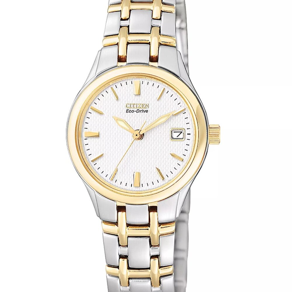 Citizen Women's Eco-Drive Two Tone Stainless Steel Bracelet Watch 25mm EW1264-50